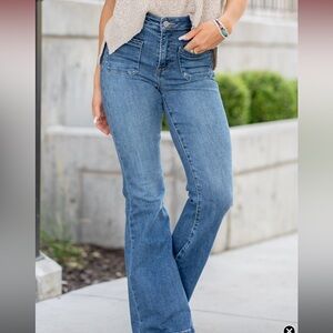 Blue Women's Flared Jeans - Classic Denim